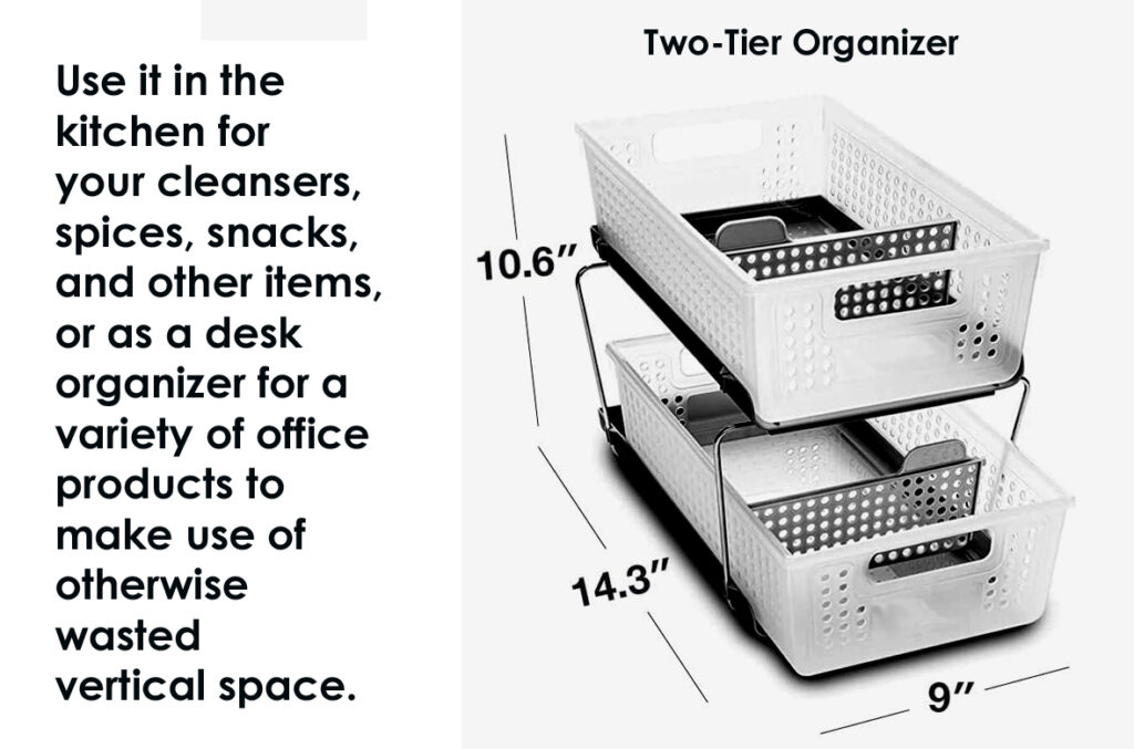 Two-Tier Organizer bins-  -www.gedgets.com