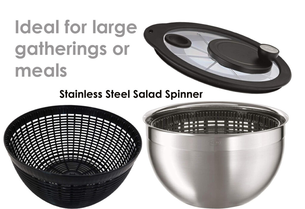 stainless steel salad spinner=---www.gedgets.com